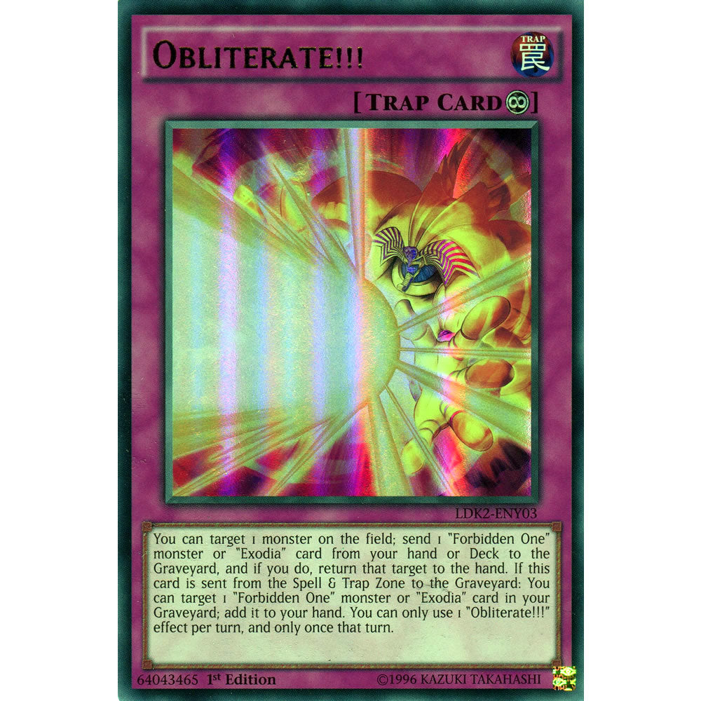 Obliterate!!! LDK2-ENY03 Yu-Gi-Oh! Card from the Legendary Decks 2 Set