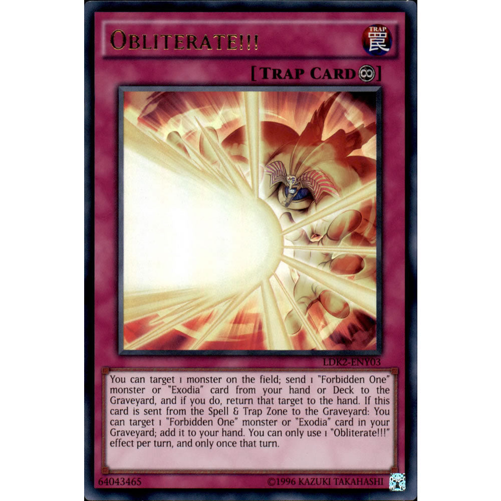 Obliterate!!! LDK2-ENY03 Yu-Gi-Oh! Card from the Legendary Decks 2 Set