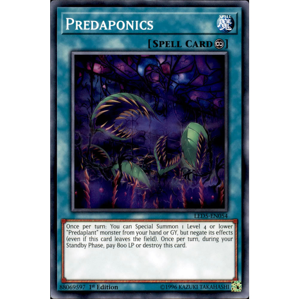 Predaponics LED5-EN054 Yu-Gi-Oh! Card from the Legendary Duelists: Immortal Destiny Set