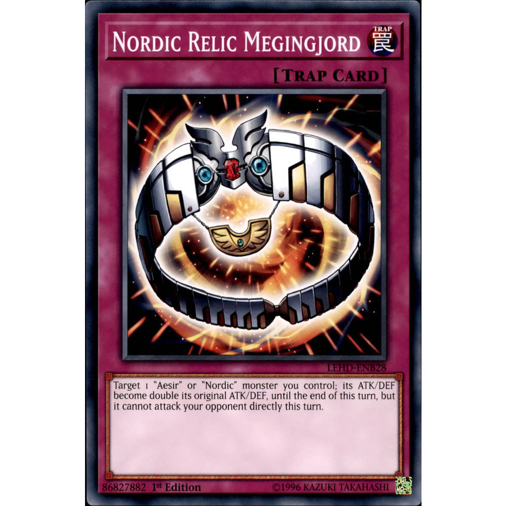 Nordic Relic Megingjord LEHD-ENB28 Yu-Gi-Oh! Card from the Legendary Hero Decks Set