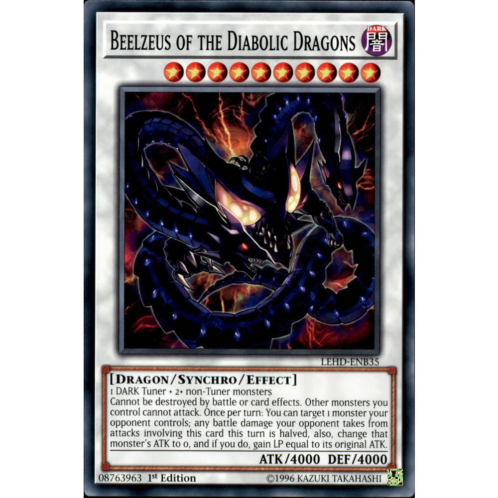 Beelzeus of the Diabolic Dragons LEHD-ENB35 Yu-Gi-Oh! Card from the Legendary Hero Decks Set