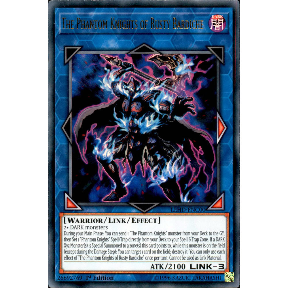 The Phantom Knights of Rusty Bardiche LEHD-ENC00 Yu-Gi-Oh! Card from the Legendary Hero Decks Set