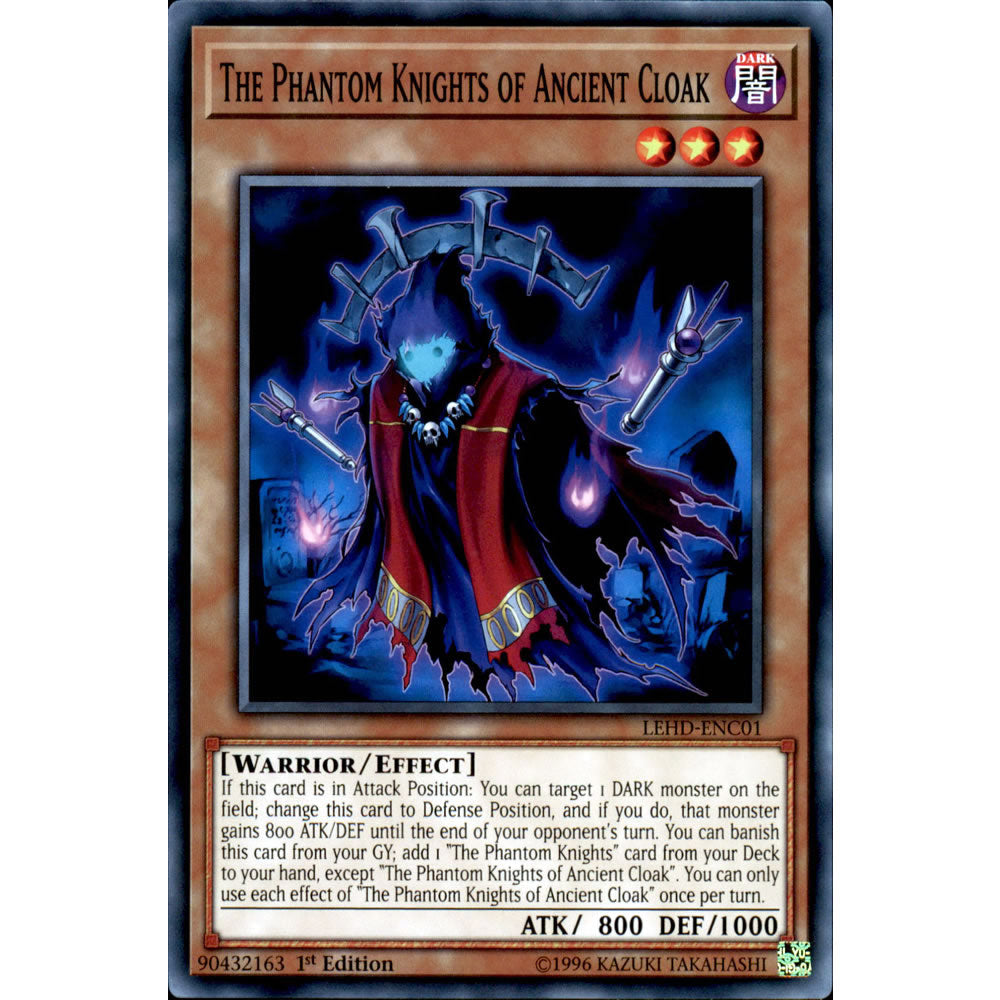 The Phantom Knights of Ancient Cloak LEHD-ENC01 Yu-Gi-Oh! Card from the Legendary Hero Decks Set