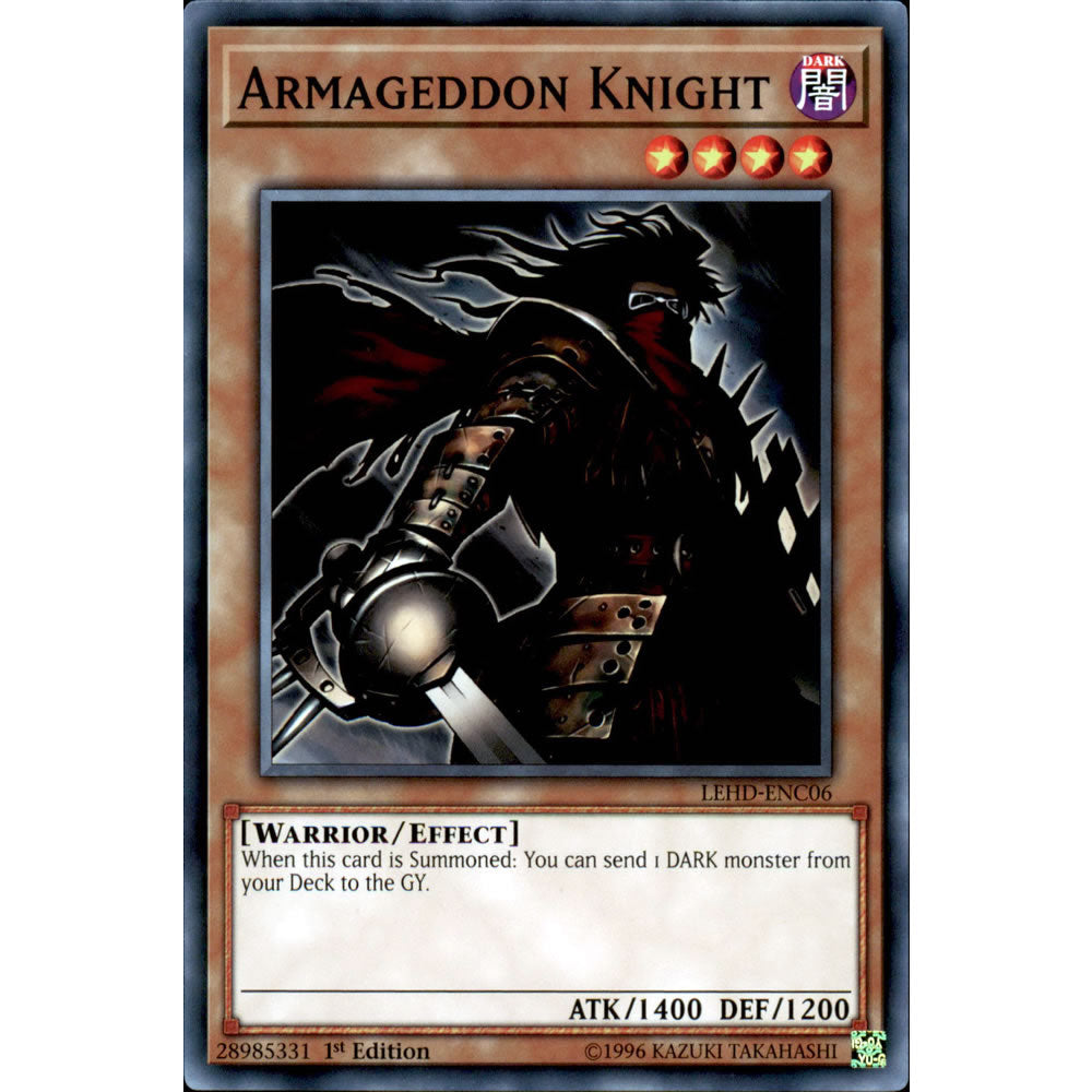 Armageddon Knight LEHD-ENC06 Yu-Gi-Oh! Card from the Legendary Hero Decks Set