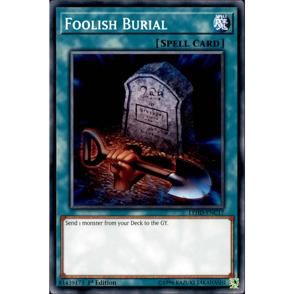 Foolish Burial LEHD-ENC17 Yu-Gi-Oh! Card from the Legendary Hero Decks Set