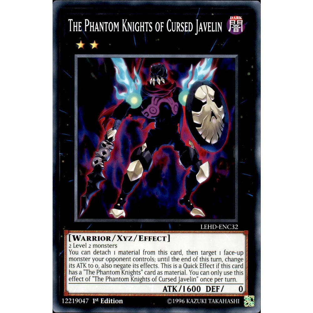 The Phantom Knights of Cursed Javelin LEHD-ENC32 Yu-Gi-Oh! Card from the Legendary Hero Decks Set