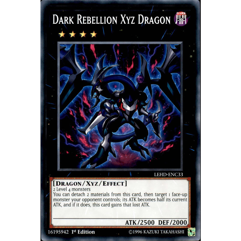 Dark Rebellion Xyz Dragon LEHD-ENC33 Yu-Gi-Oh! Card from the Legendary Hero Decks Set