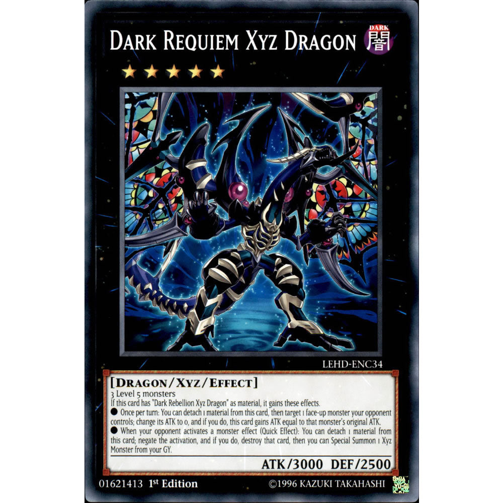 Dark Requiem Xyz Dragon LEHD-ENC34 Yu-Gi-Oh! Card from the Legendary Hero Decks Set