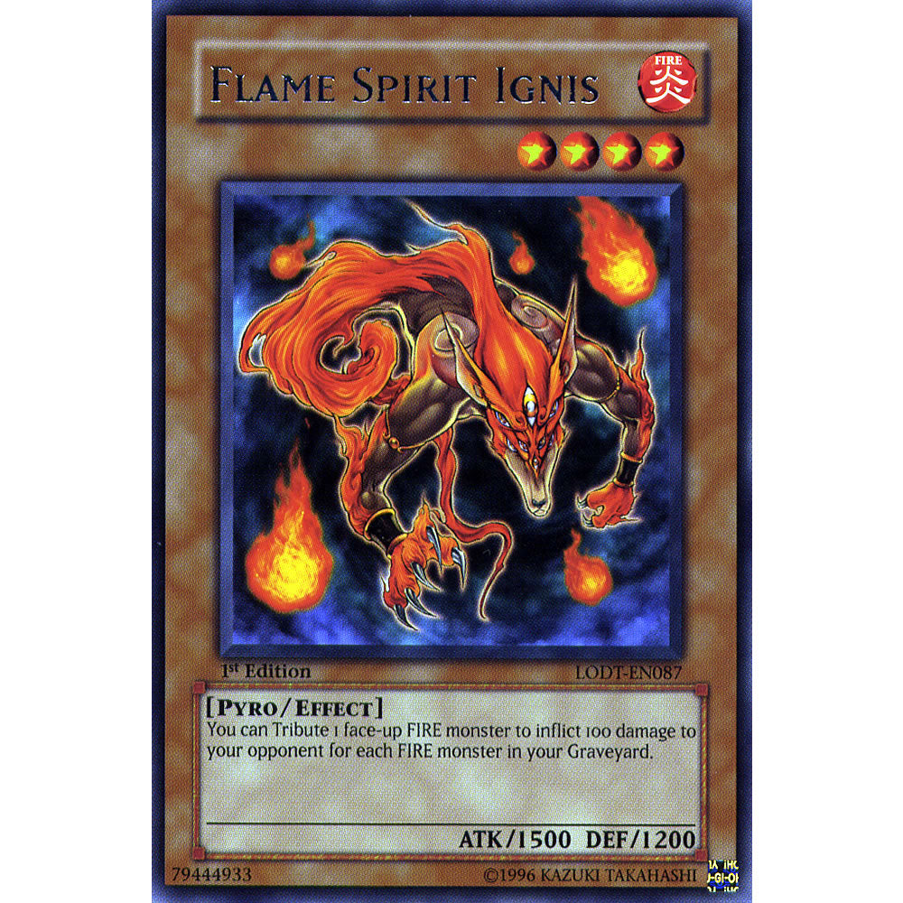 Flame Spirit Ignis LODT-EN087 Yu-Gi-Oh! Card from the Light of Destruction Set