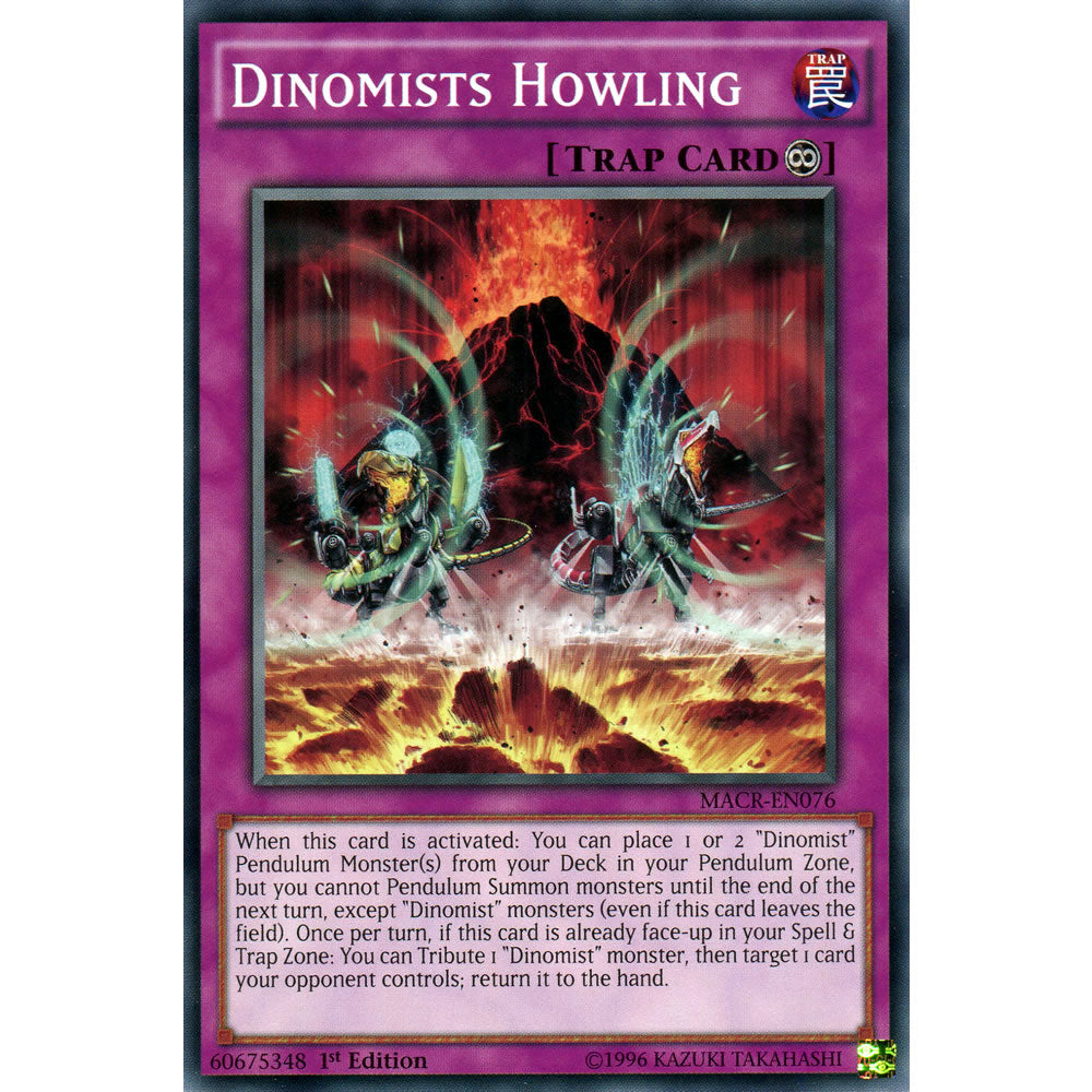 Dinomists Howling MACR-EN076 Yu-Gi-Oh! Card from the Maximum Crisis Set