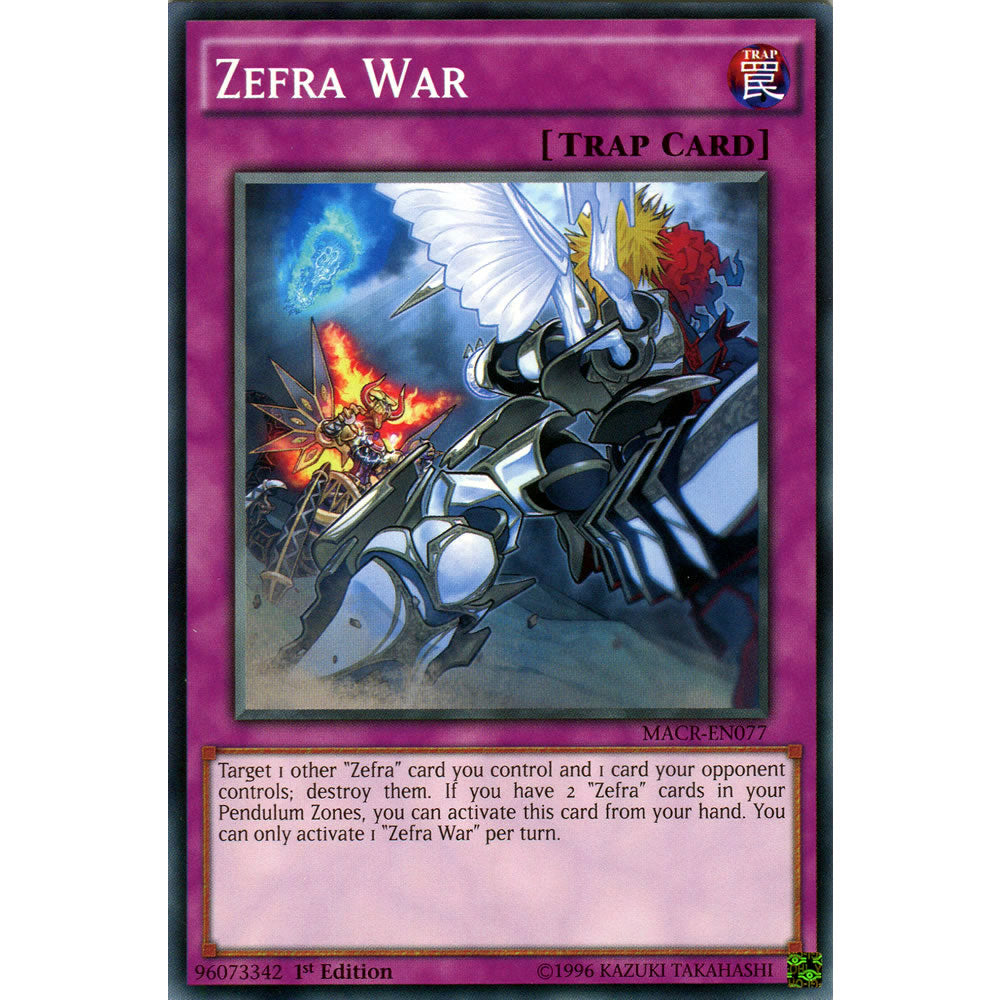 Zefra War MACR-EN077 Yu-Gi-Oh! Card from the Maximum Crisis Set