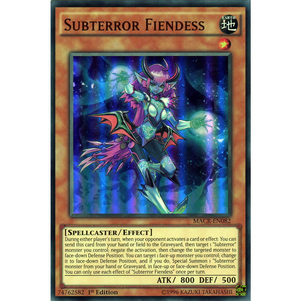 Subterror Fiendess MACR-EN082 Yu-Gi-Oh! Card from the Maximum Crisis Set