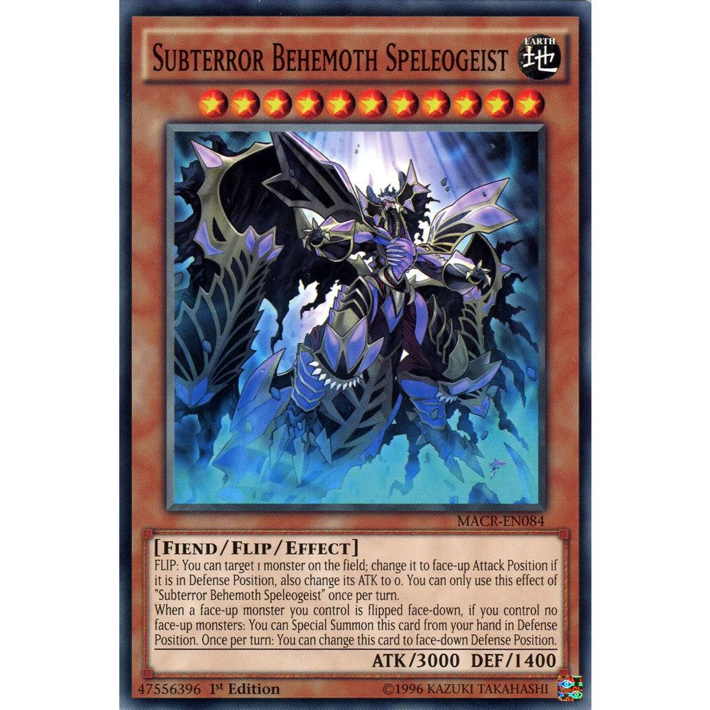 Subterror Behemoth Speleogeist MACR-EN084 Yu-Gi-Oh! Card from the Maximum Crisis Set