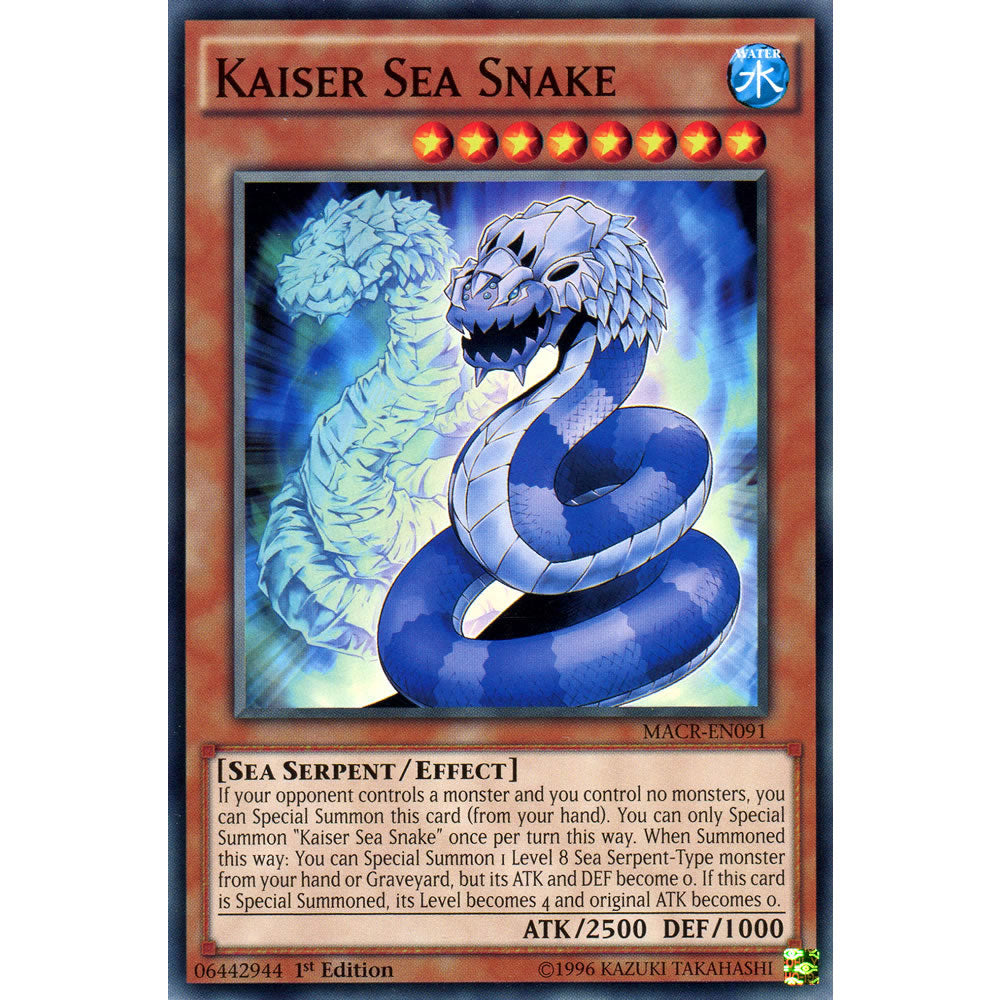 Kaiser Sea Snake MACR-EN091 Yu-Gi-Oh! Card from the Maximum Crisis Set