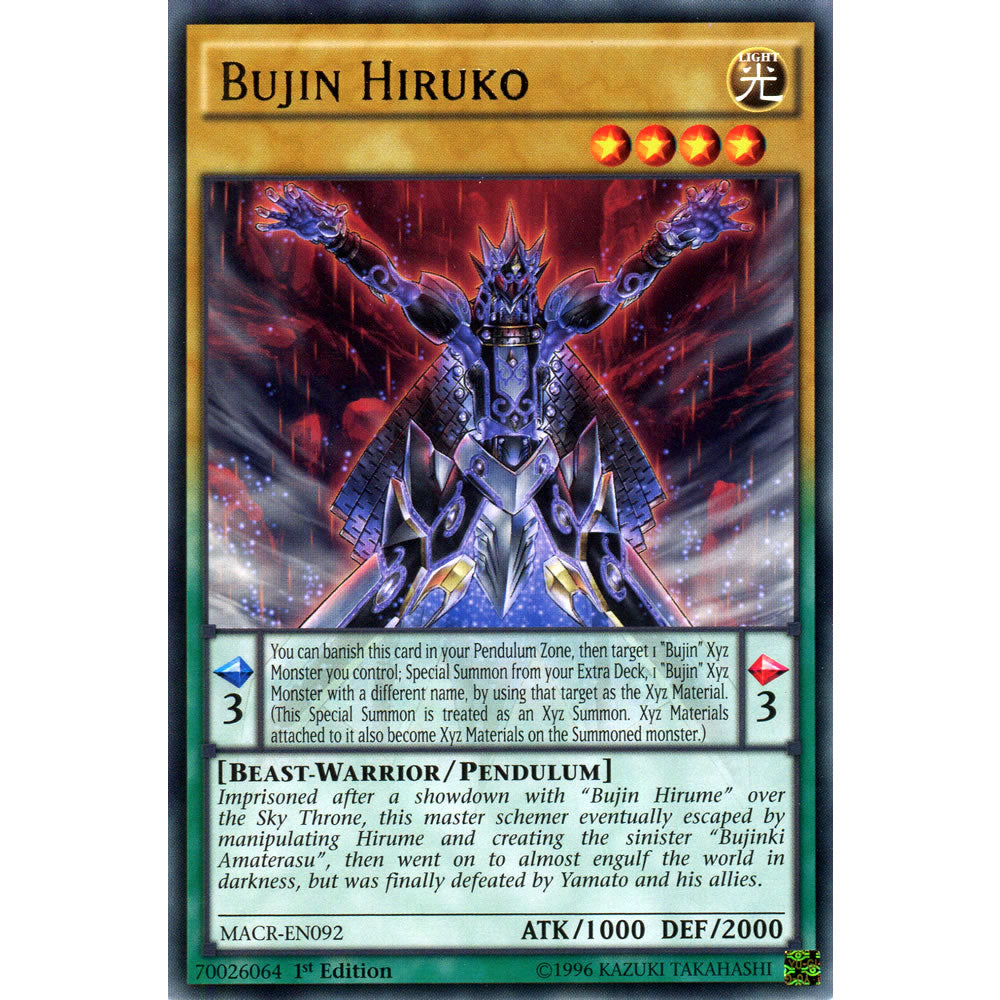 Bujin Hiruko MACR-EN092 Yu-Gi-Oh! Card from the Maximum Crisis Set