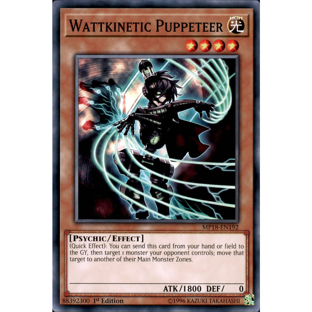 Wattkinetic Puppeteer MP18-EN192 Yu-Gi-Oh! Card from the Mega Tin 2018 Mega Pack Set