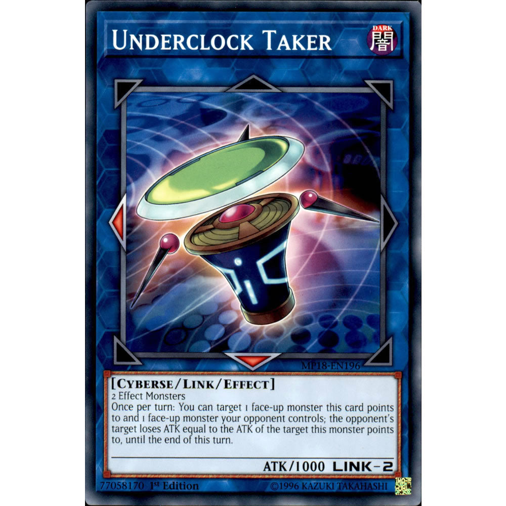 Underclock Taker MP18-EN196 Yu-Gi-Oh! Card from the Mega Tin 2018 Mega Pack Set