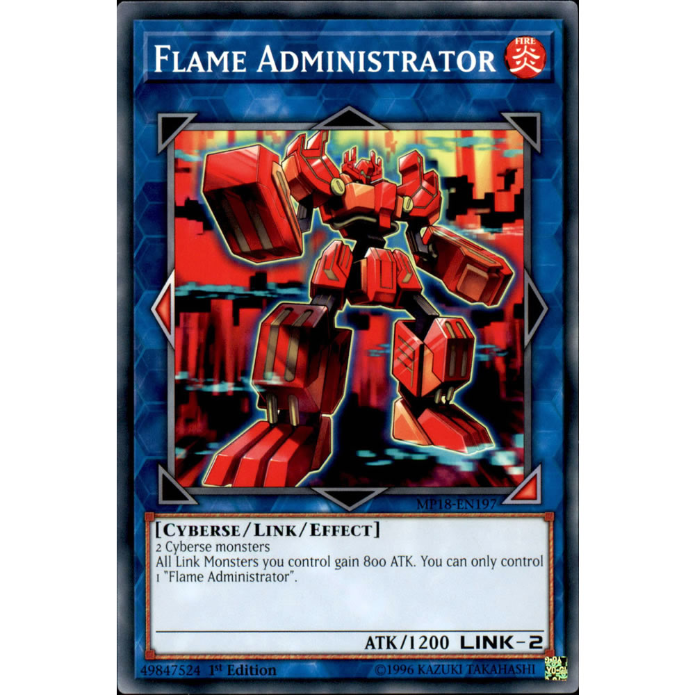 Flame Administrator MP18-EN197 Yu-Gi-Oh! Card from the Mega Tin 2018 Mega Pack Set