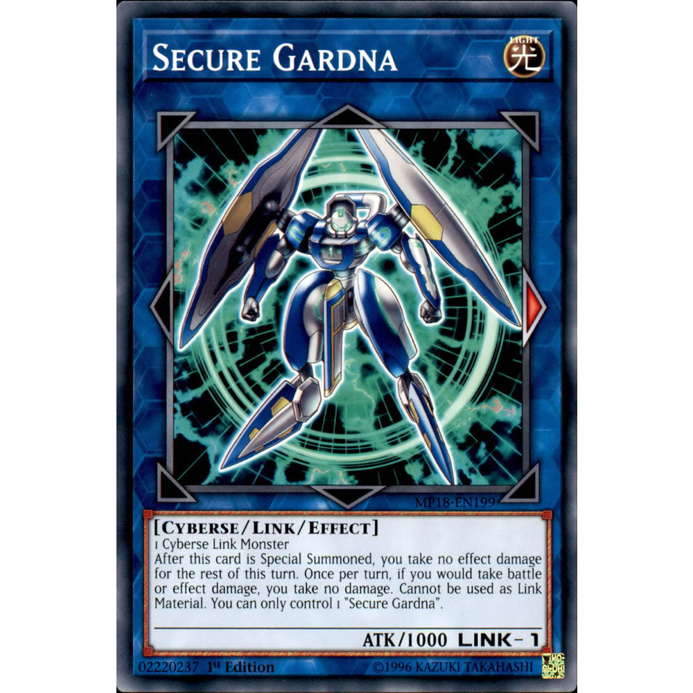 Secure Gardna MP18-EN199 Yu-Gi-Oh! Card from the Mega Tin 2018 Mega Pack Set