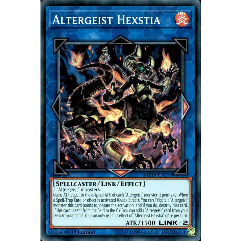 Altergeist Hexstia MP18-EN200 Yu-Gi-Oh! Card from the Mega Tin 2018 Mega Pack Set