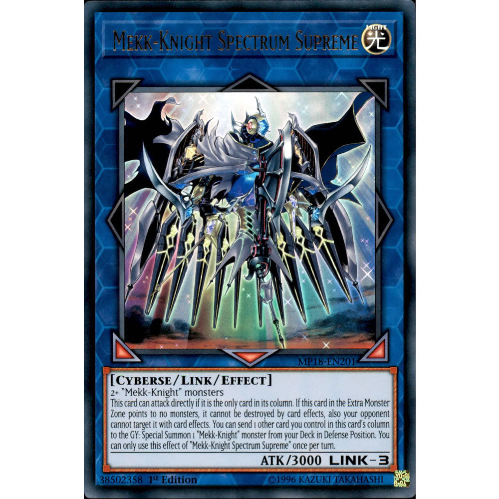 Mekk-Knight Spectrum Supreme MP18-EN201 Yu-Gi-Oh! Card from the Mega Tin 2018 Mega Pack Set