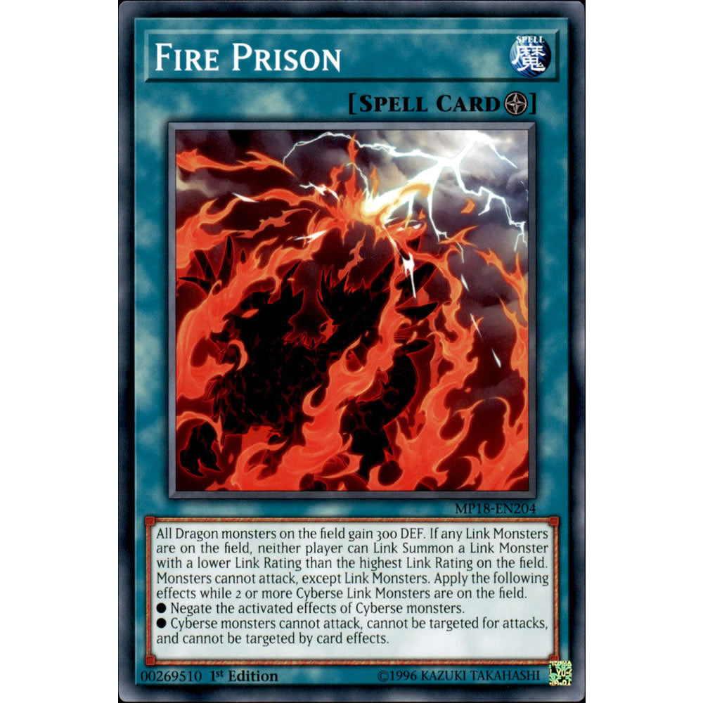 Fire Prison MP18-EN204 Yu-Gi-Oh! Card from the Mega Tin 2018 Mega Pack Set