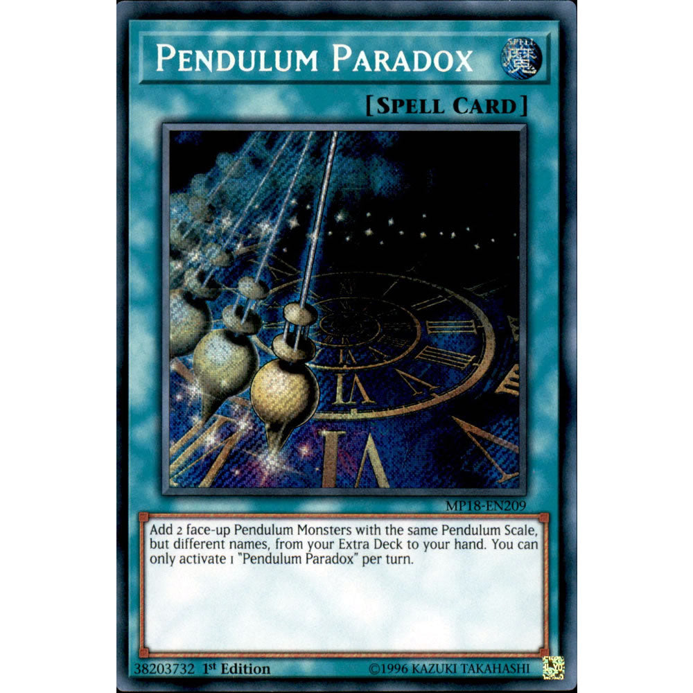 Pendulum Paradox MP18-EN209 Yu-Gi-Oh! Card from the Mega Tin 2018 Mega Pack Set