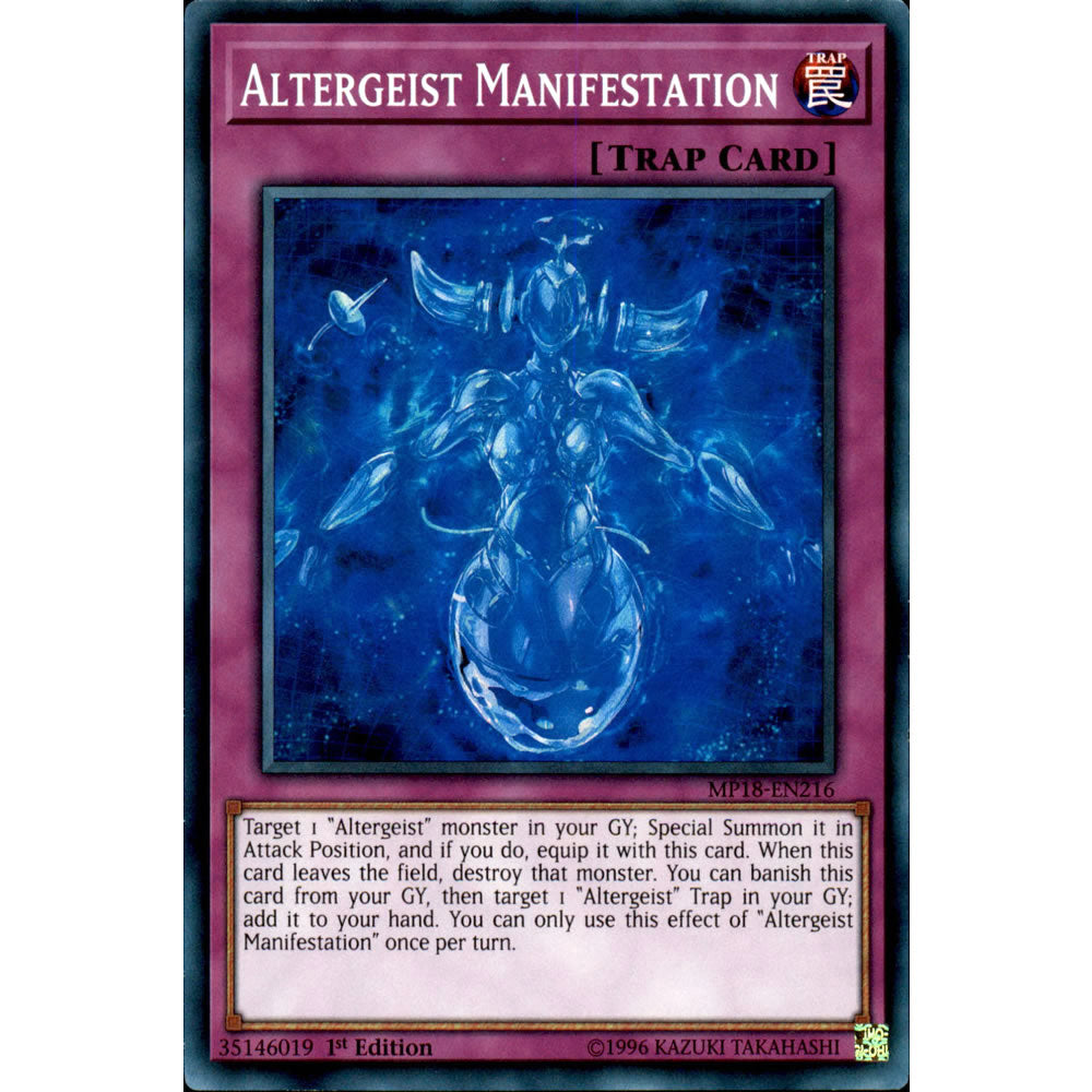 Altergeist Manifestation MP18-EN216 Yu-Gi-Oh! Card from the Mega Tin 2018 Mega Pack Set