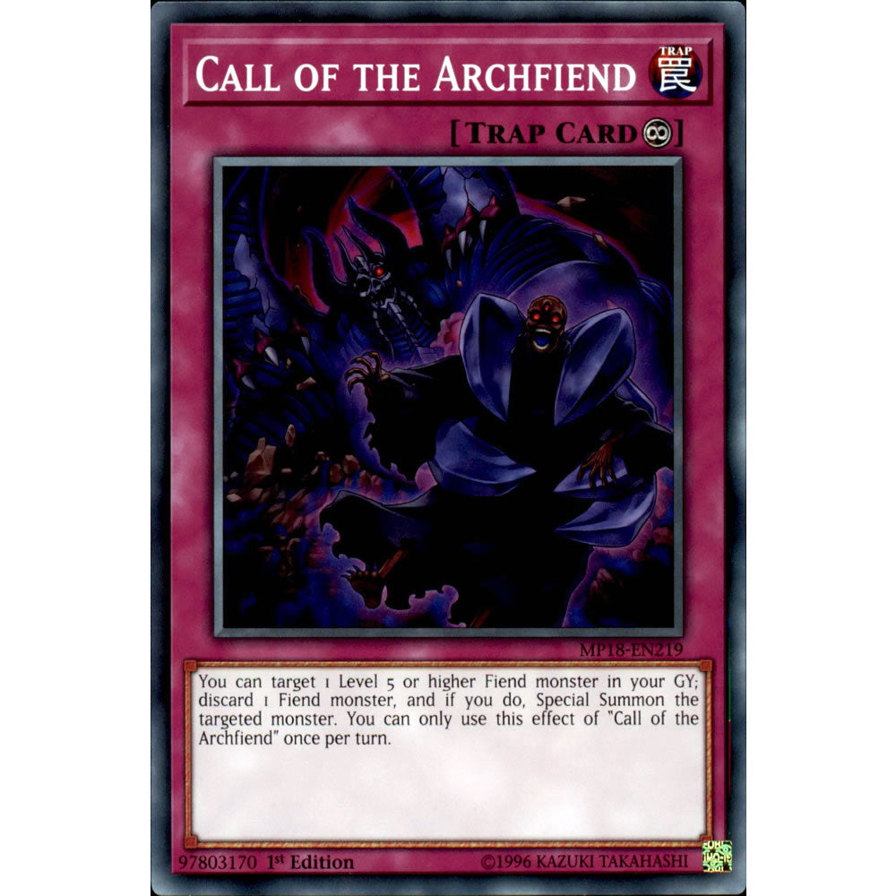 Call of the Archfiend MP18-EN219 Yu-Gi-Oh! Card from the Mega Tin 2018 Mega Pack Set