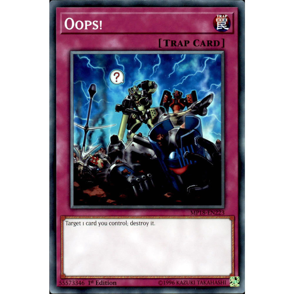 Oops! MP18-EN223 Yu-Gi-Oh! Card from the Mega Tin 2018 Mega Pack Set