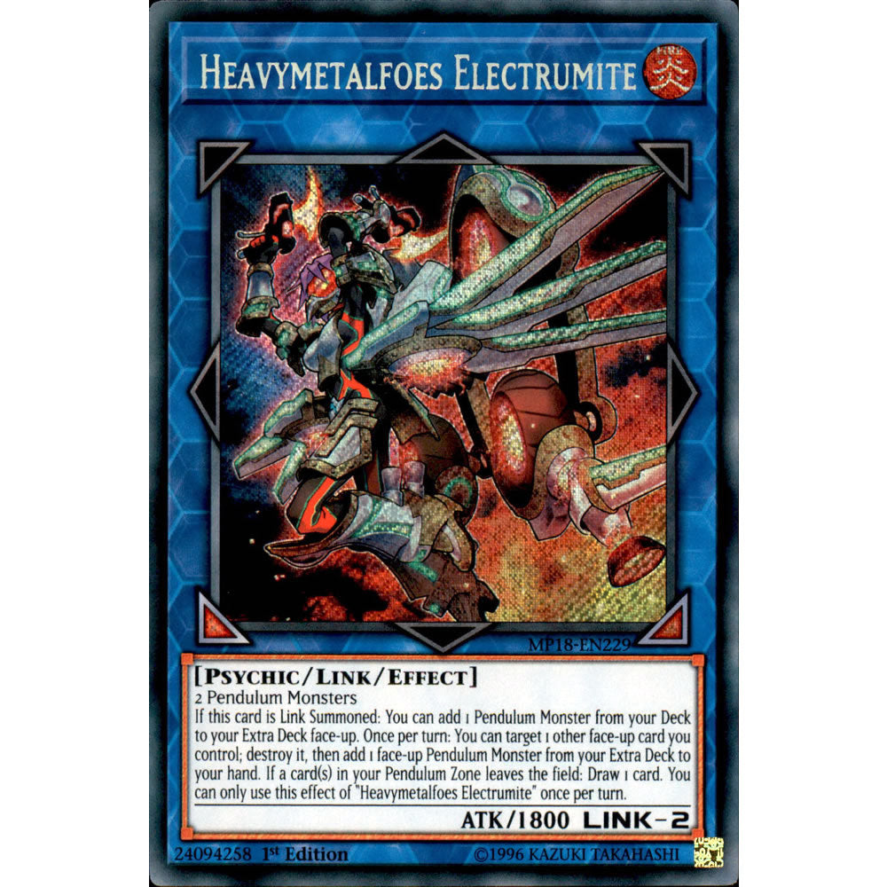 Heavymetalfoes Electrumite MP18-EN229 Yu-Gi-Oh! Card from the Mega Tin 2018 Mega Pack Set