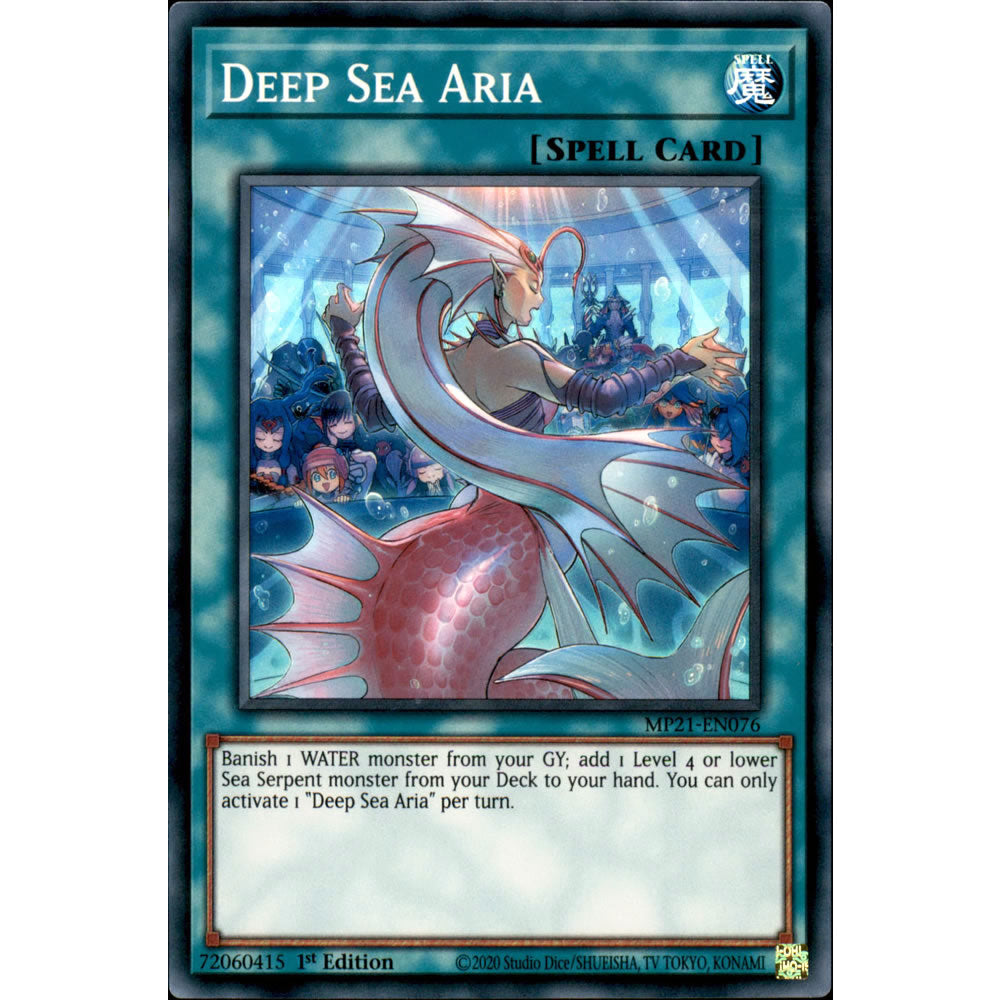 Deep Sea Aria MP21-EN076 Yu-Gi-Oh! Card from the Mega Tin 2021 Mega Pack Set