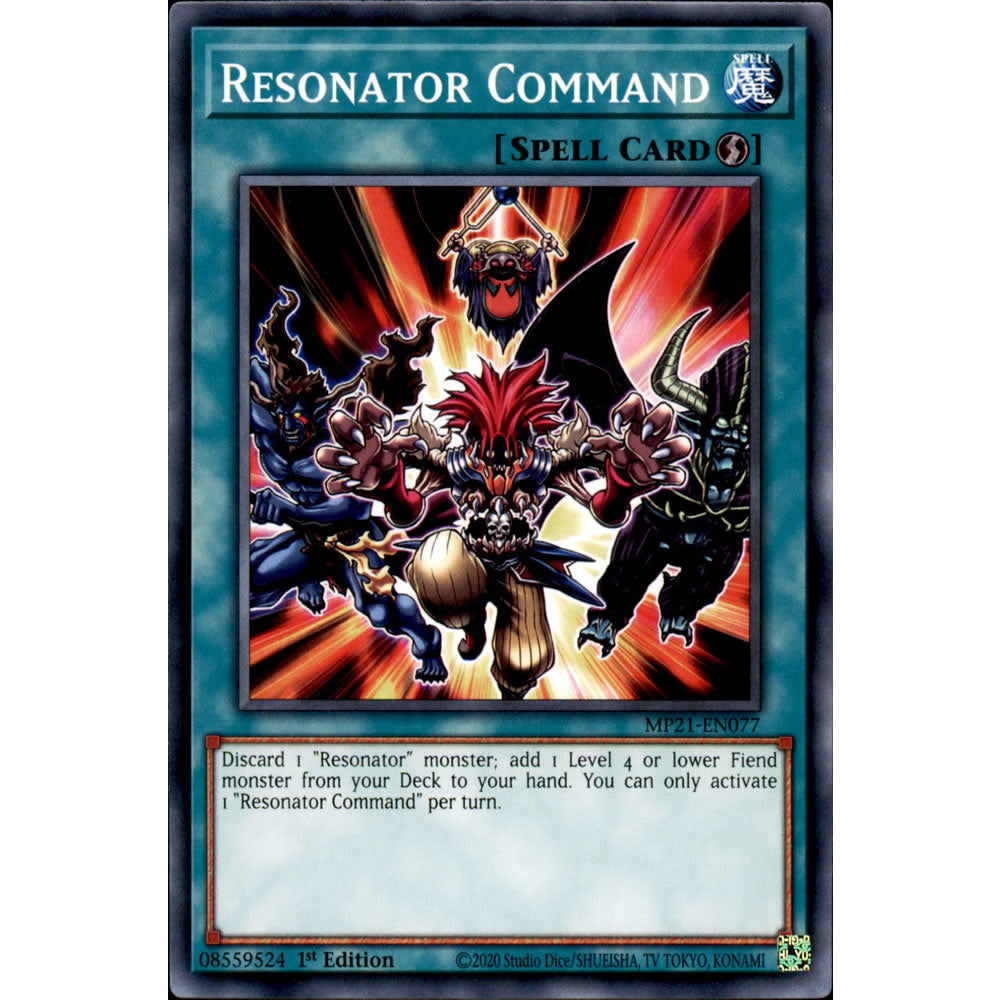 Resonator Command MP21-EN077 Yu-Gi-Oh! Card from the Mega Tin 2021 Mega Pack Set