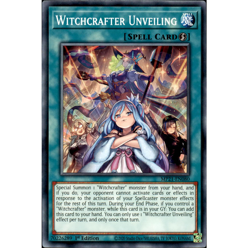 Witchcrafter Unveiling MP21-EN080 Yu-Gi-Oh! Card from the Mega Tin 2021 Mega Pack Set