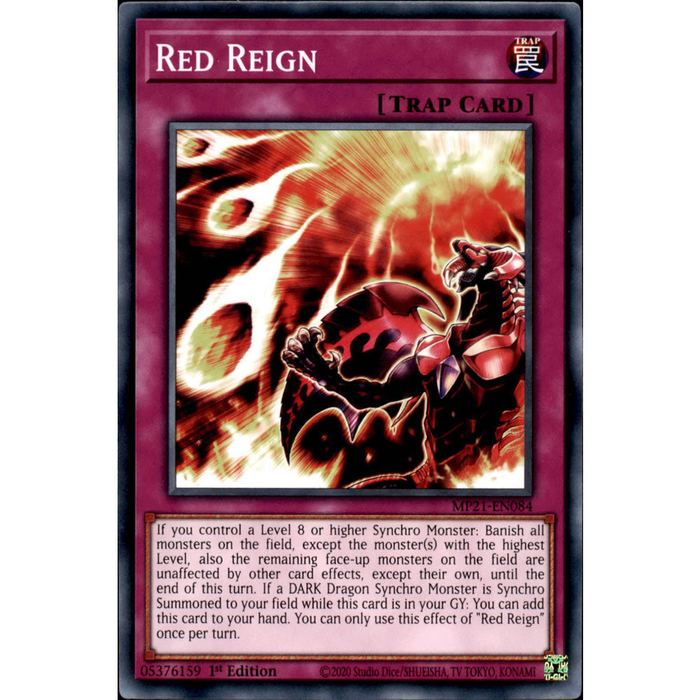 Red Reign MP21-EN084 Yu-Gi-Oh! Card from the Mega Tin 2021 Mega Pack Set