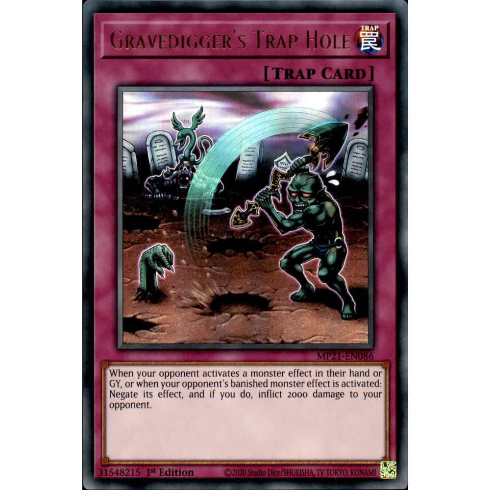 Gravedigger's Trap Hole MP21-EN086 Yu-Gi-Oh! Card from the Mega Tin 2021 Mega Pack Set