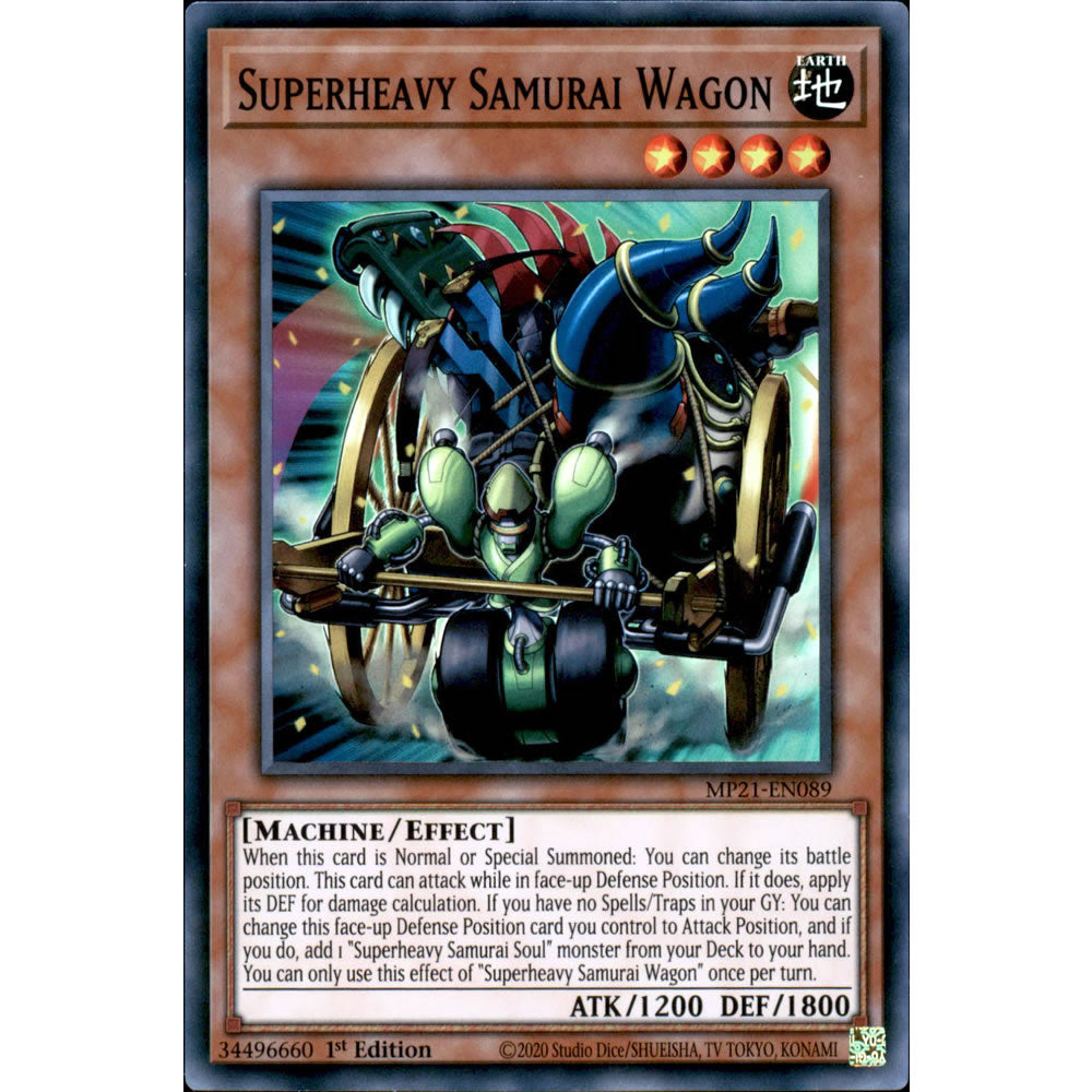 Superheavy Samurai Wagon MP21-EN089 Yu-Gi-Oh! Card from the Mega Tin 2021 Mega Pack Set