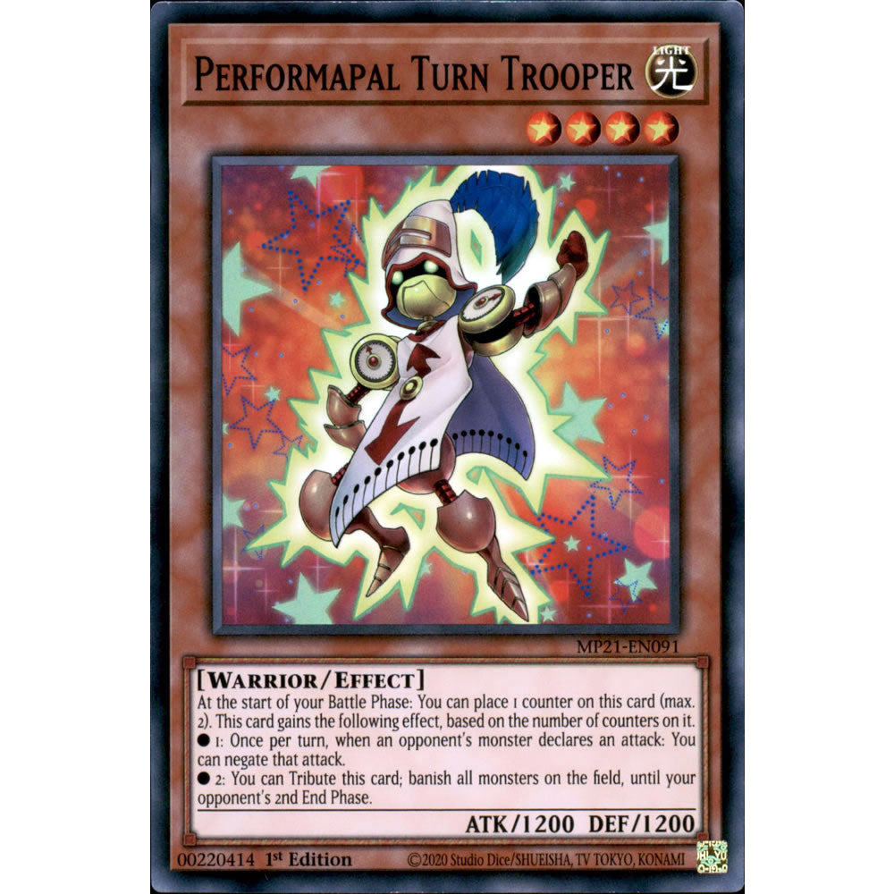 Performapal Turn Trooper MP21-EN091 Yu-Gi-Oh! Card from the Mega Tin 2021 Mega Pack Set