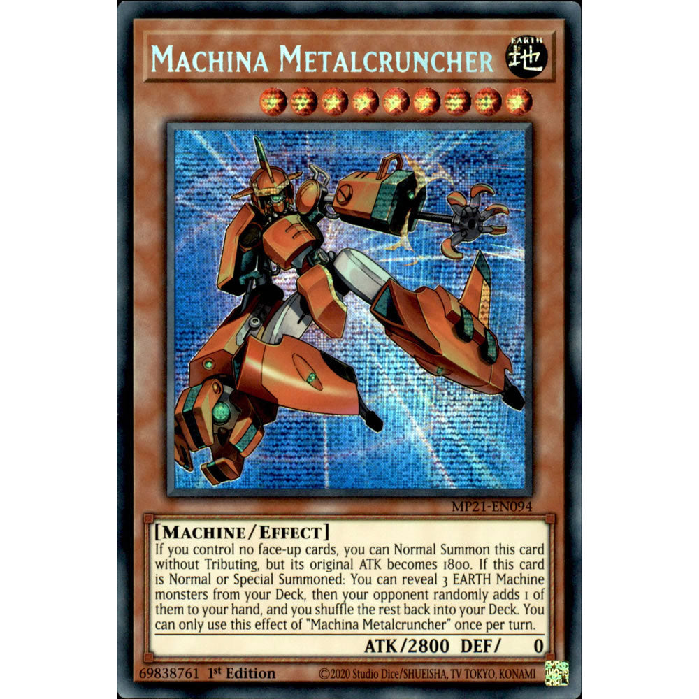 Machina Metalcruncher MP21-EN094 Yu-Gi-Oh! Card from the Mega Tin 2021 Mega Pack Set