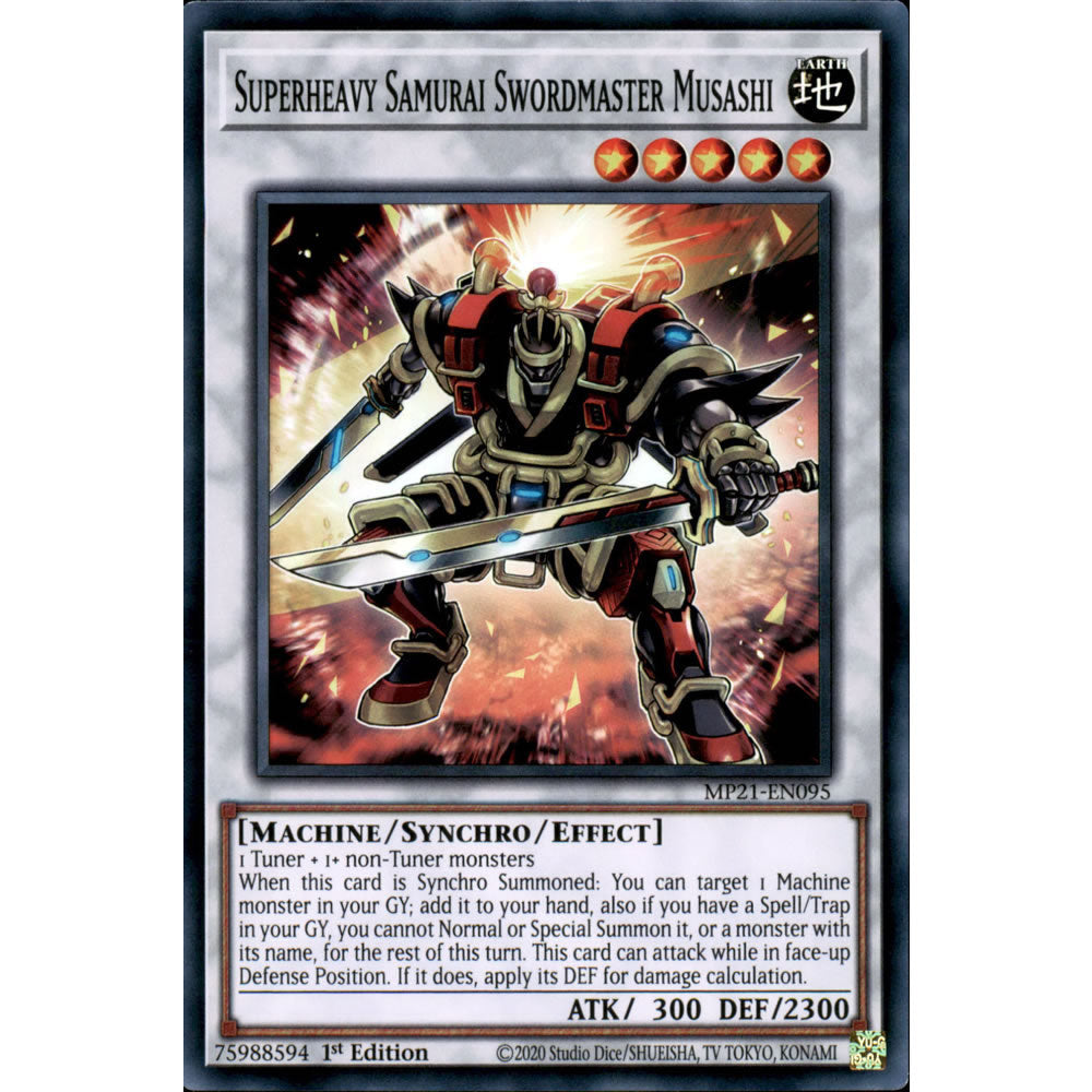 Superheavy Samurai Swordmaster Musashi MP21-EN095 Yu-Gi-Oh! Card from the Mega Tin 2021 Mega Pack Set