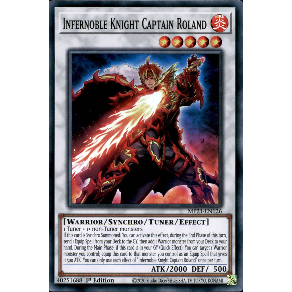 Infernoble Knight Captain Roland MP21-EN126 Yu-Gi-Oh! Card from the Mega Tin 2021 Mega Pack Set