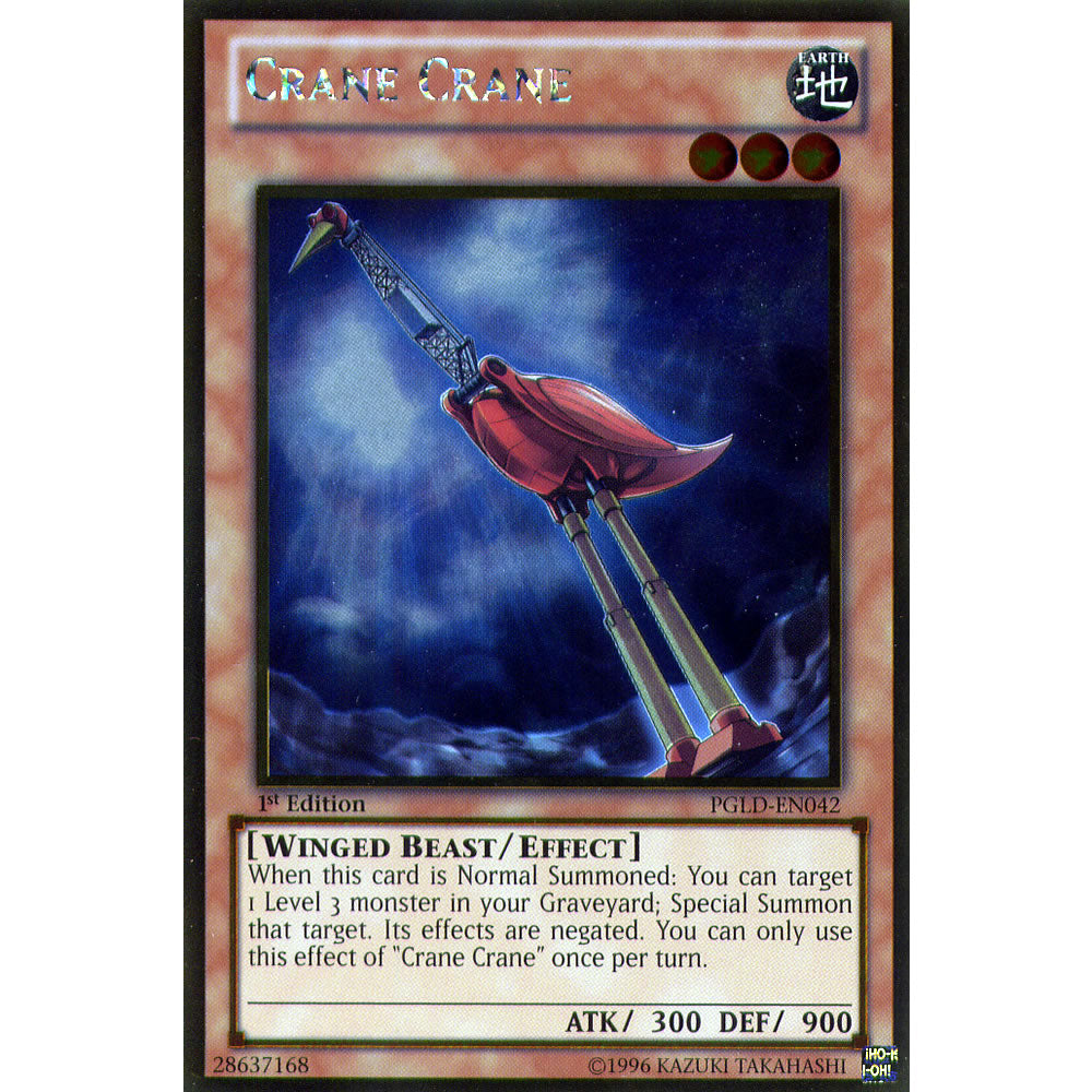 Crane Crane PGLD-EN042 Yu-Gi-Oh! Card from the Premium Gold Set