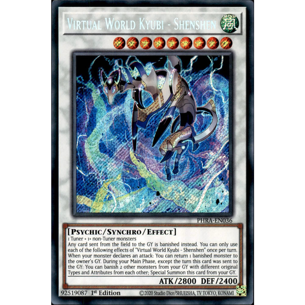 Virtual World Kyubi - Shenshen PHRA-EN036 Yu-Gi-Oh! Card from the Phantom Rage Set