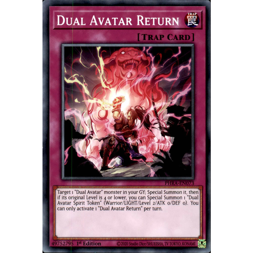 Dual Avatar Return PHRA-EN073 Yu-Gi-Oh! Card from the Phantom Rage Set