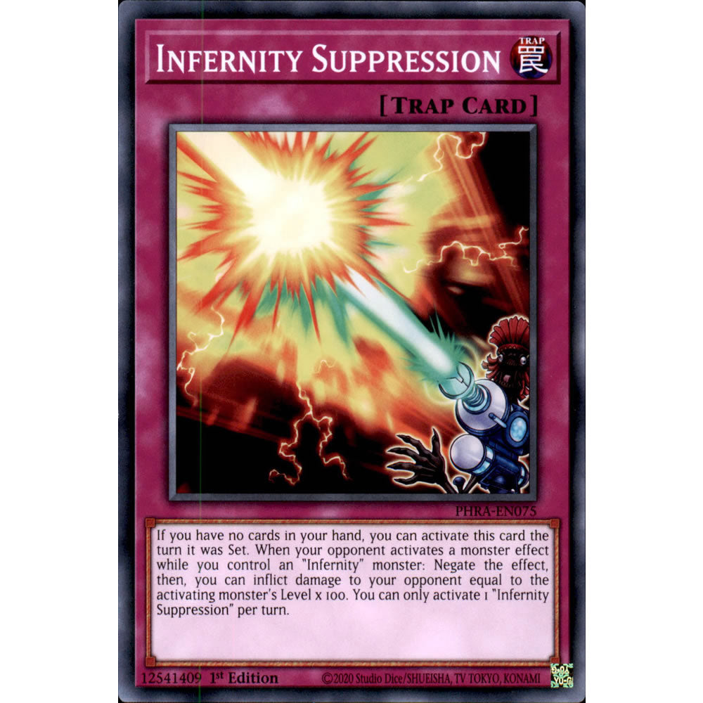 Infernity Suppression PHRA-EN075 Yu-Gi-Oh! Card from the Phantom Rage Set