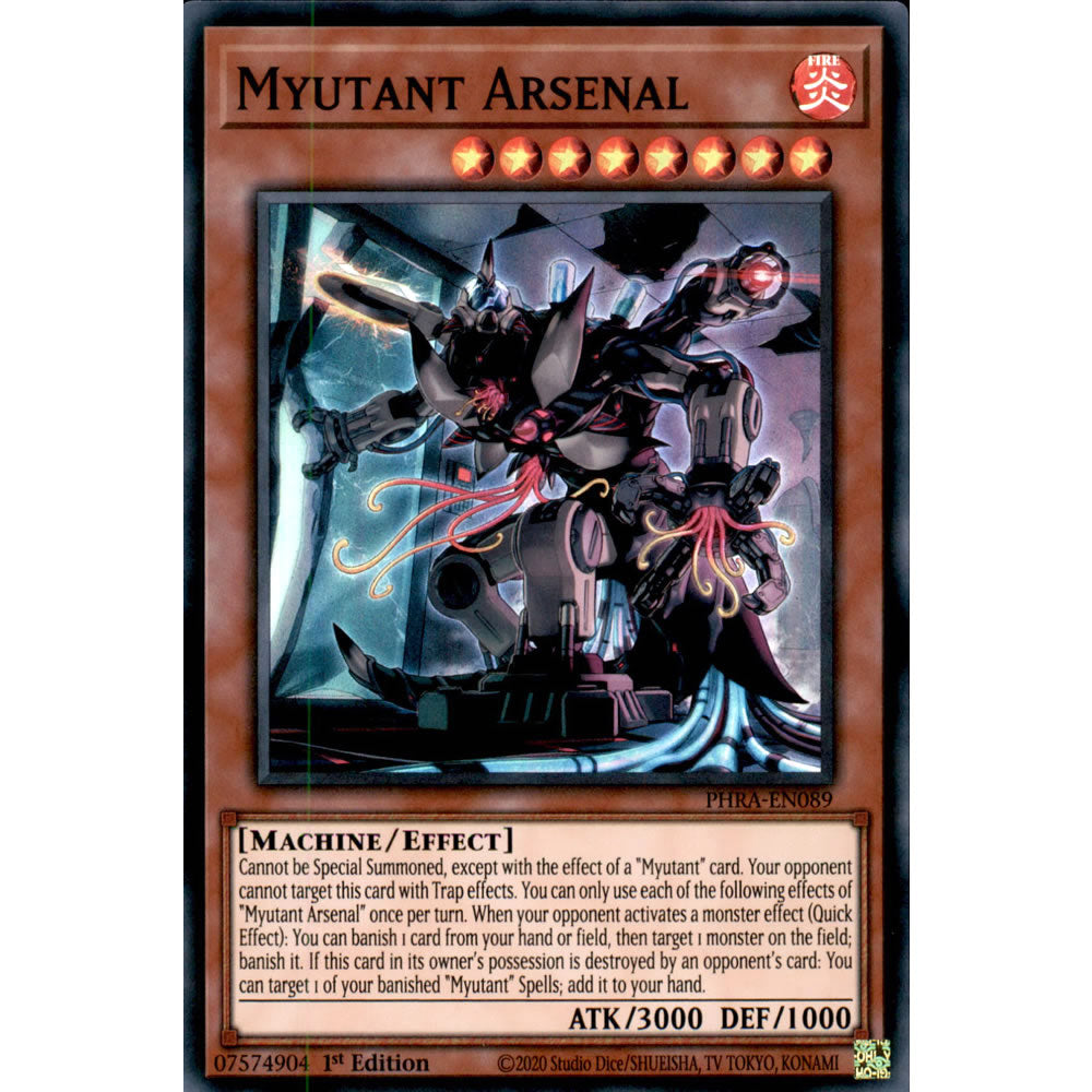 Myutant Arsenal PHRA-EN089 Yu-Gi-Oh! Card from the Phantom Rage Set