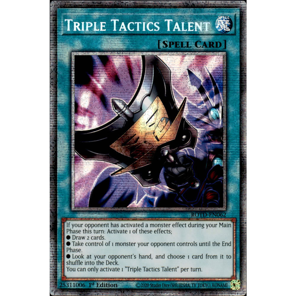 Triple Tactics Talent ROTD-EN062 Yu-Gi-Oh! Card from the Rise of the Duelist Set