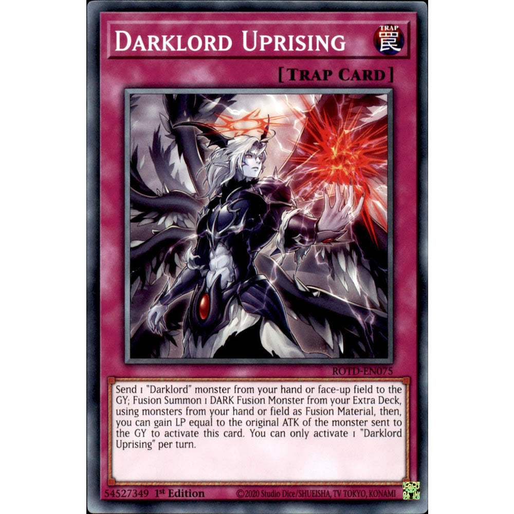 Darklord Uprising ROTD-EN075 Yu-Gi-Oh! Card from the Rise of the Duelist Set