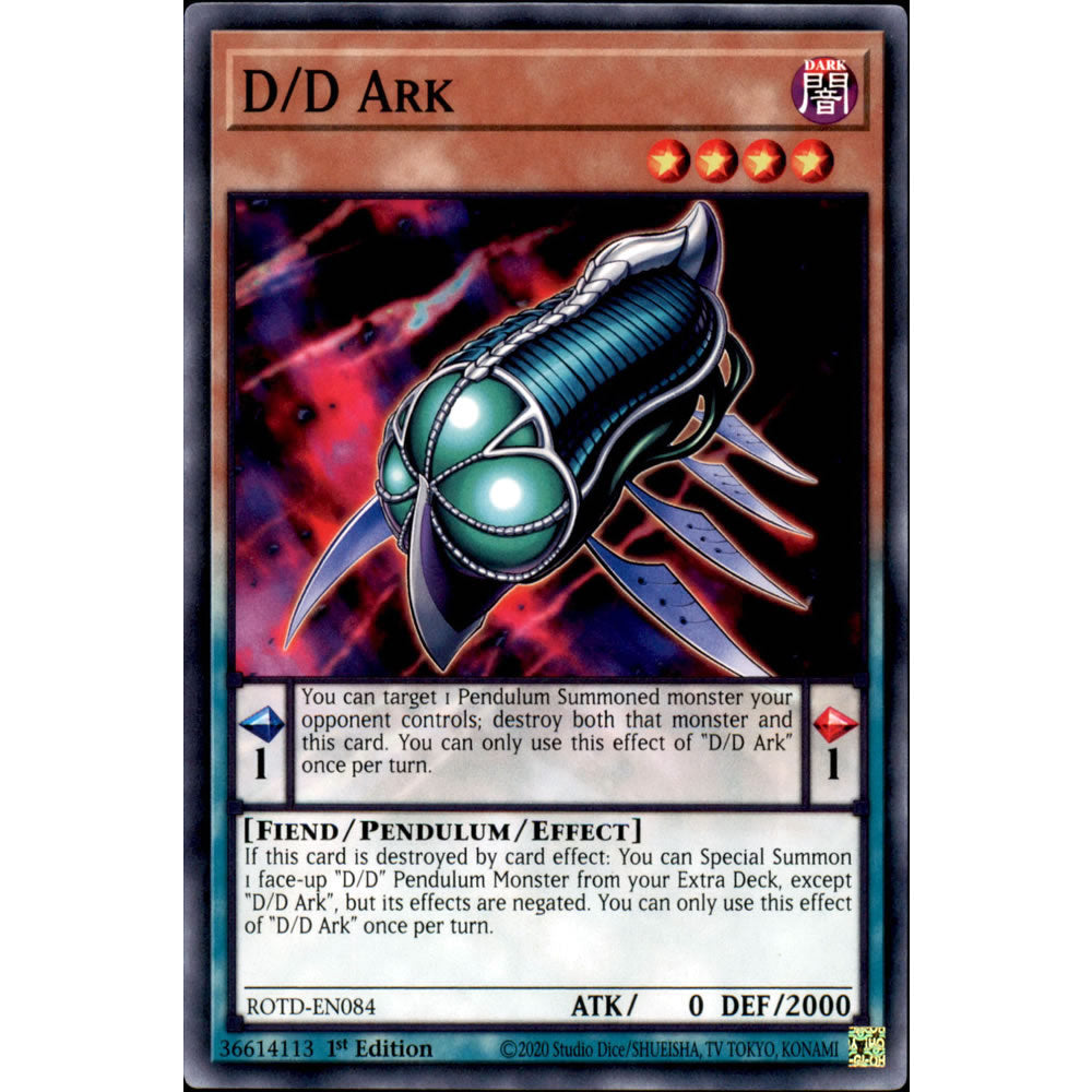 D/D Ark ROTD-EN084 Yu-Gi-Oh! Card from the Rise of the Duelist Set