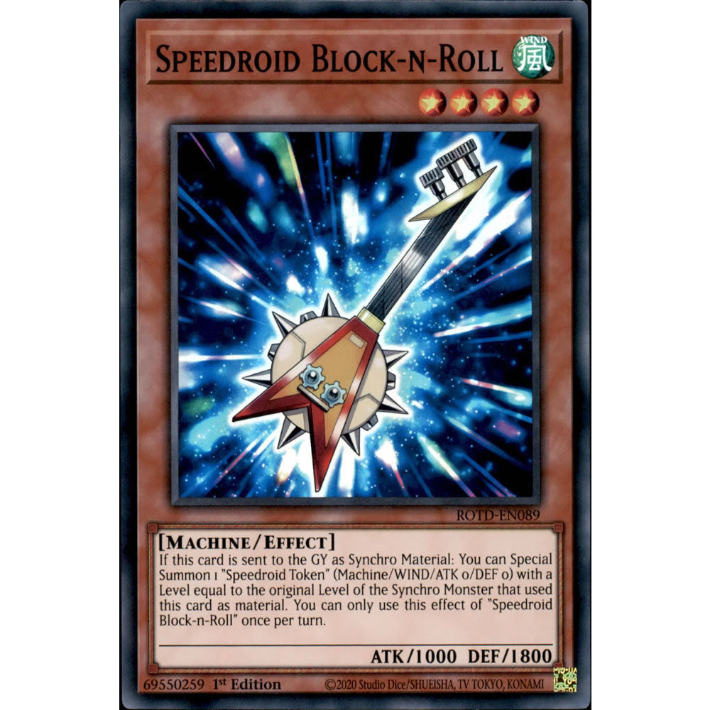 Speedroid Block-n-Roll ROTD-EN089 Yu-Gi-Oh! Card from the Rise of the Duelist Set